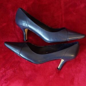Bella-Vita Blue Leather Pumps- Size 10WW